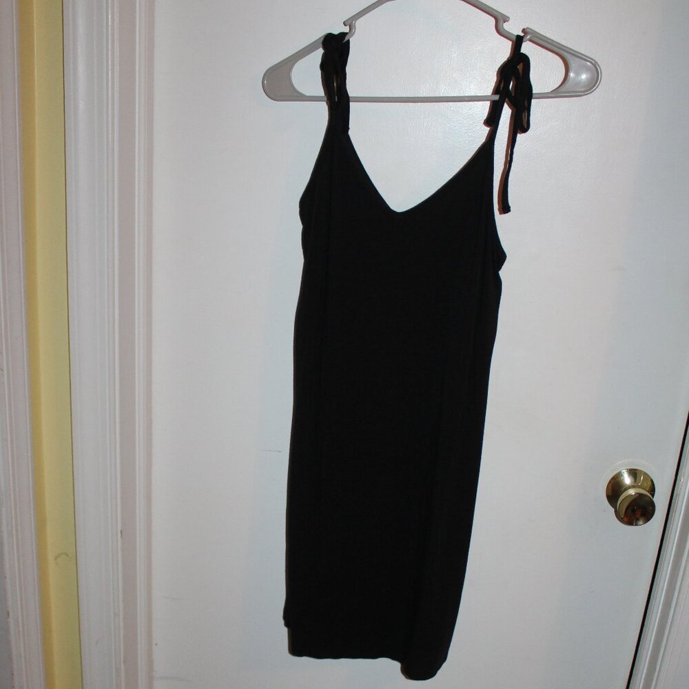 American Eagle Black Slip Dress with tieable spaghetti straps